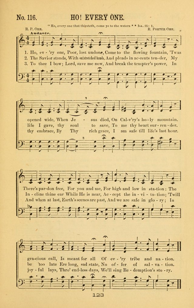 Great Joy!: a new and favorite collection of hymns and music, for gospel meetings, prayer, temperance, and camp meetings, and Sunday schools page 121