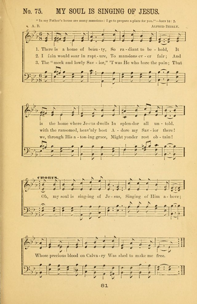 Great Joy!: a new and favorite collection of hymns and music, for gospel meetings, prayer, temperance, and camp meetings, and Sunday schools page 79
