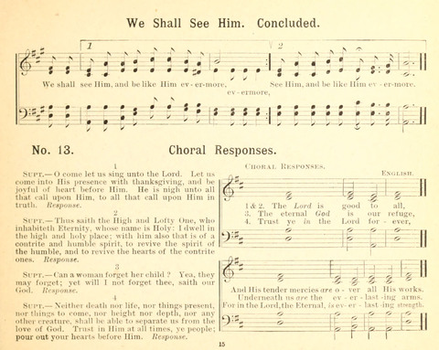 Gathered Jewels No. 2: a collection of Sunday school hymns and tunes by our best composers especially adapted to the international sunday school lessons page 15
