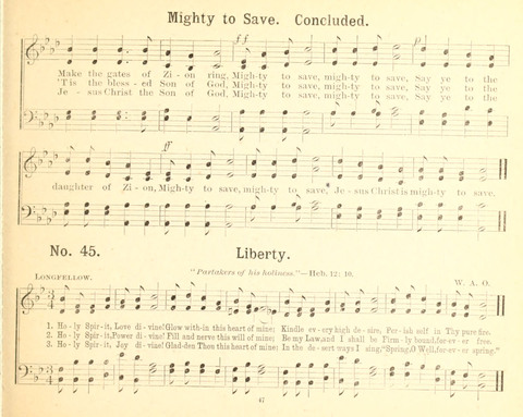 Gathered Jewels No. 2: a collection of Sunday school hymns and tunes by our best composers especially adapted to the international sunday school lessons page 47