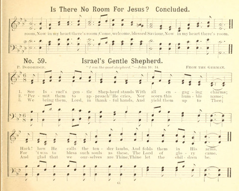 Gathered Jewels No. 2: a collection of Sunday school hymns and tunes by our best composers especially adapted to the international sunday school lessons page 61