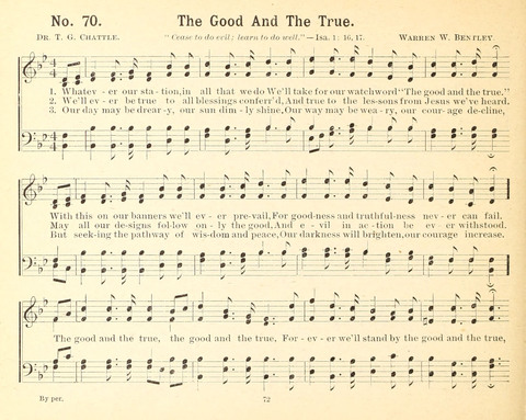 Gathered Jewels No. 2: a collection of Sunday school hymns and tunes by our best composers especially adapted to the international sunday school lessons page 72