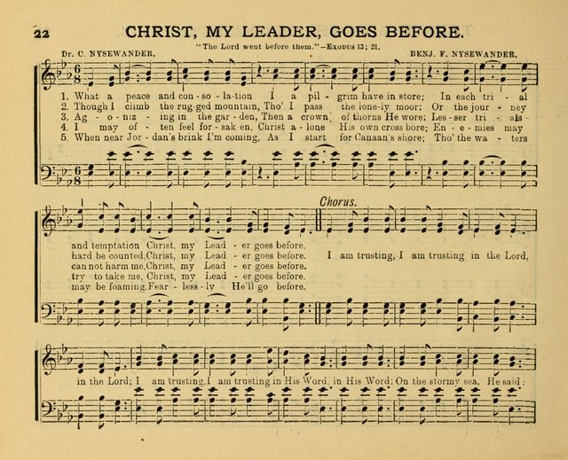 Golden Leaves: a collection of choice hymns and tunes adapted to Sabbath-schools, social meetings, Bible classes, &c. page 22