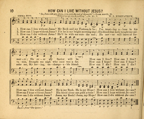 Gospel Light: for the Sunday school, a new collection of songs and services page 10
