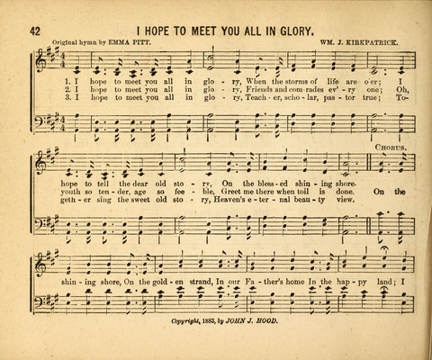 Gospel Light: for the Sunday school, a new collection of songs and services page 42