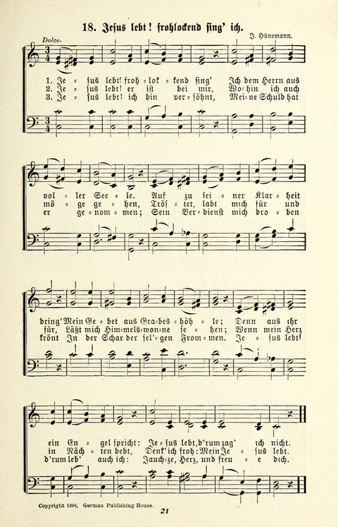 Glockenklänge: eine Liedersammlung für Sonntagschulen und Jugendvereine page 19