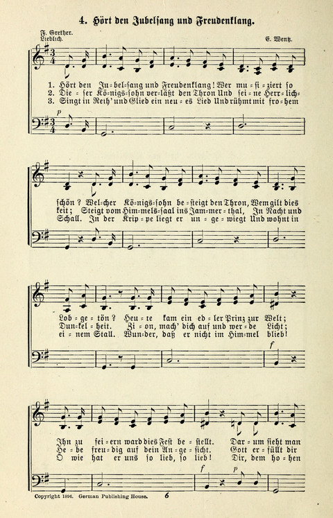 Glockenklänge: eine Liedersammlung für Sonntagschulen und Jugendvereine page 4