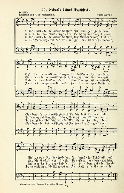 Glockenklänge: eine Liedersammlung für Sonntagschulen und Jugendvereine page 52
