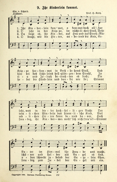 Glockenklänge: eine Liedersammlung für Sonntagschulen und Jugendvereine page 9