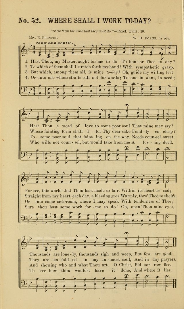 Gospel Music : A Choice Collection of Hymns and Melodies New and Old for Gospel, Revival, Prayer and Social Meetings, Family Worship, etc.  page 52
