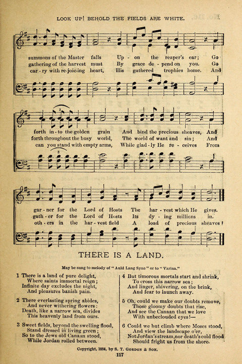 Gospel Melodies: a collection of sacred songs for use in Gospel Meetings, Social Gatheriing, &c., &c. page 117