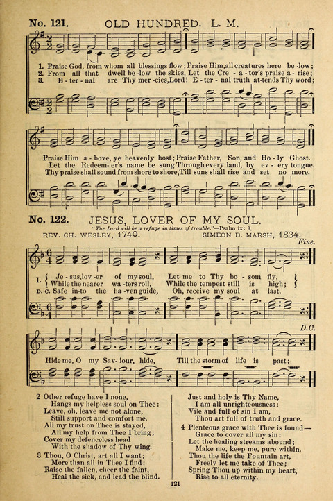 Gospel Melodies: a collection of sacred songs for use in Gospel Meetings, Social Gatheriing, &c., &c. page 121