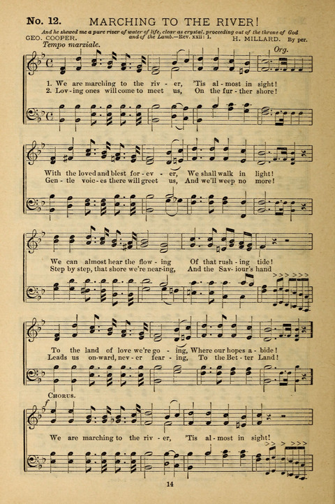 Gospel Melodies: a collection of sacred songs for use in Gospel Meetings, Social Gatheriing, &c., &c. page 14