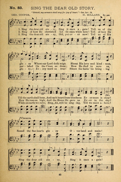 Gospel Melodies: a collection of sacred songs for use in Gospel Meetings, Social Gatheriing, &c., &c. page 85