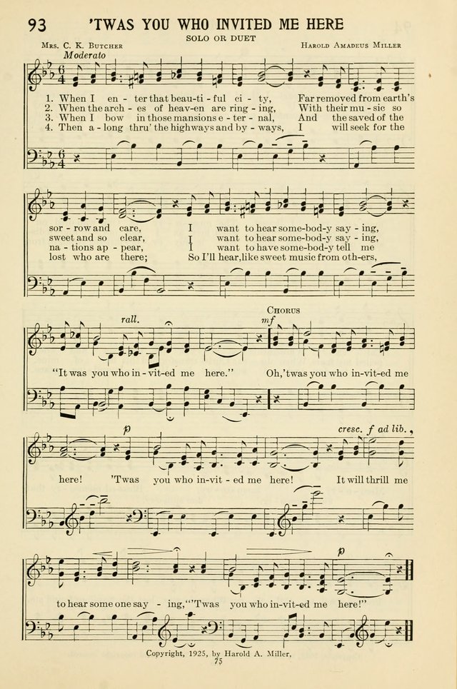 Gospel Melodies and Evangelistic Hymns page 75