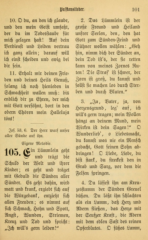 Gesangbuch in Mennoniten-Gemeinden in Kirche und Haus (4th ed.) page 101