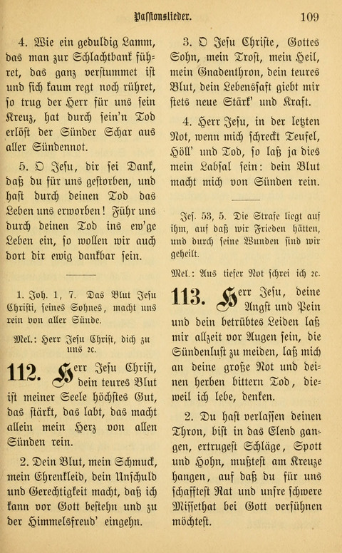 Gesangbuch in Mennoniten-Gemeinden in Kirche und Haus (4th ed.) page 109