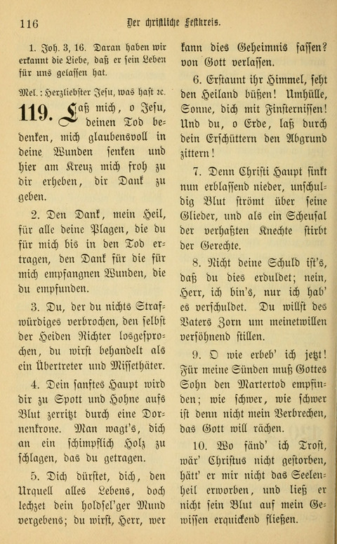 Gesangbuch in Mennoniten-Gemeinden in Kirche und Haus (4th ed.) page 116