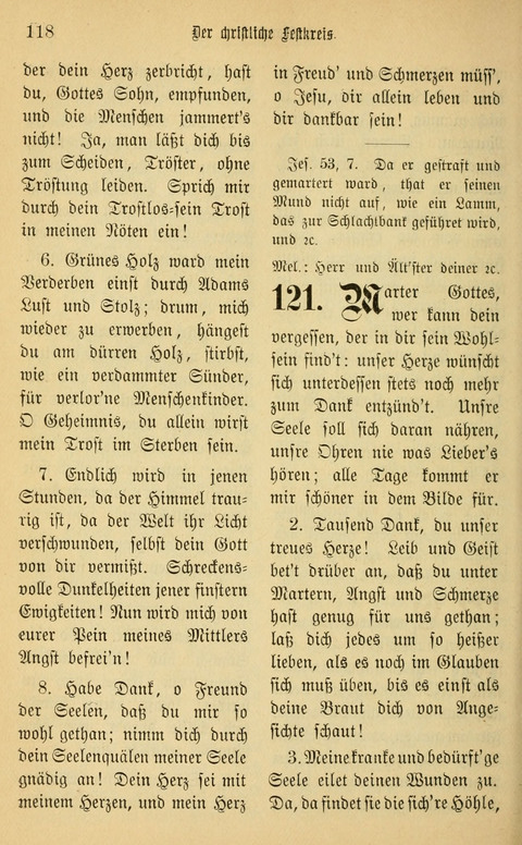 Gesangbuch in Mennoniten-Gemeinden in Kirche und Haus (4th ed.) page 118
