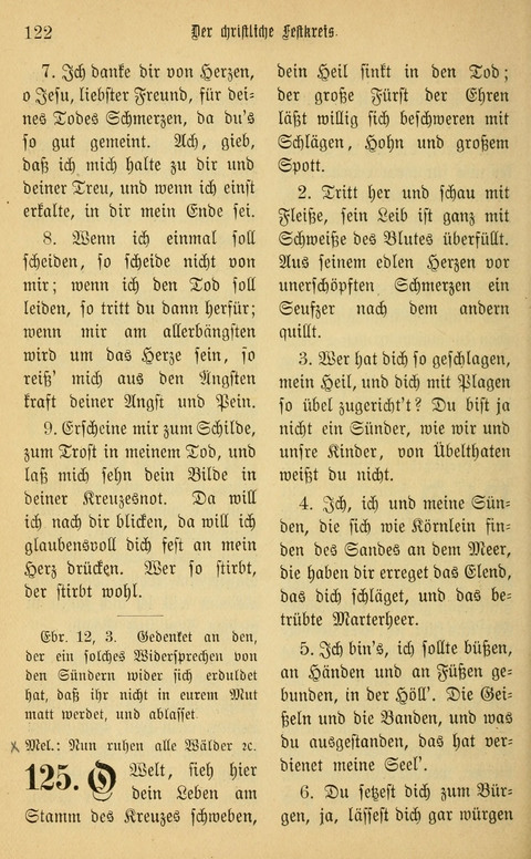 Gesangbuch in Mennoniten-Gemeinden in Kirche und Haus (4th ed.) page 122