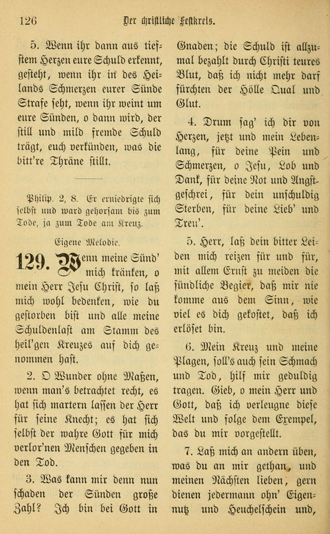 Gesangbuch in Mennoniten-Gemeinden in Kirche und Haus (4th ed.) page 126