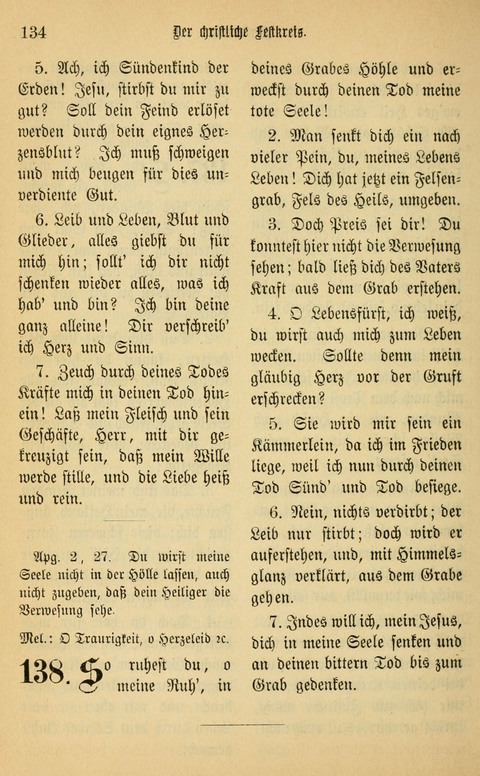 Gesangbuch in Mennoniten-Gemeinden in Kirche und Haus (4th ed.) page 134