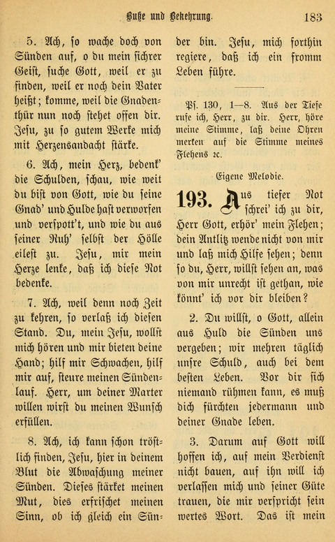 Gesangbuch in Mennoniten-Gemeinden in Kirche und Haus (4th ed.) page 183