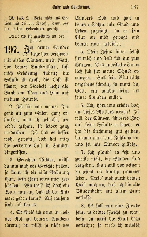 Gesangbuch in Mennoniten-Gemeinden in Kirche und Haus (4th ed.) page 187