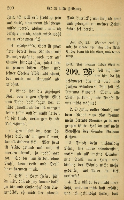 Gesangbuch in Mennoniten-Gemeinden in Kirche und Haus (4th ed.) page 200