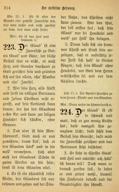 Gesangbuch in Mennoniten-Gemeinden in Kirche und Haus (4th ed.) page 214