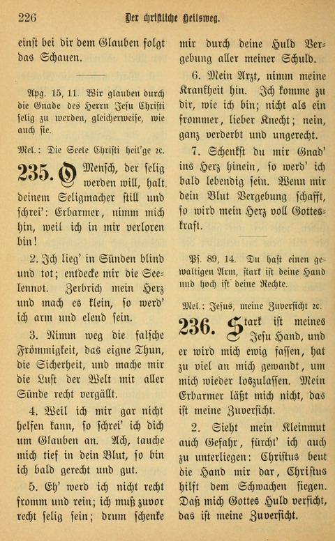 Gesangbuch in Mennoniten-Gemeinden in Kirche und Haus (4th ed.) page 226