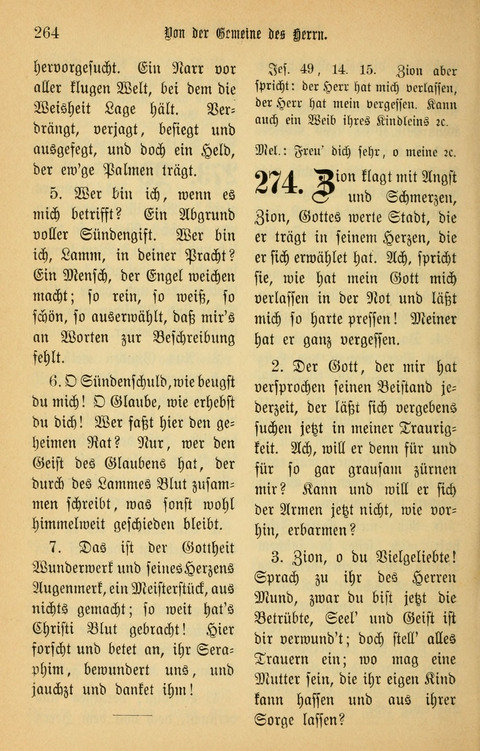 Gesangbuch in Mennoniten-Gemeinden in Kirche und Haus (4th ed.) page 264