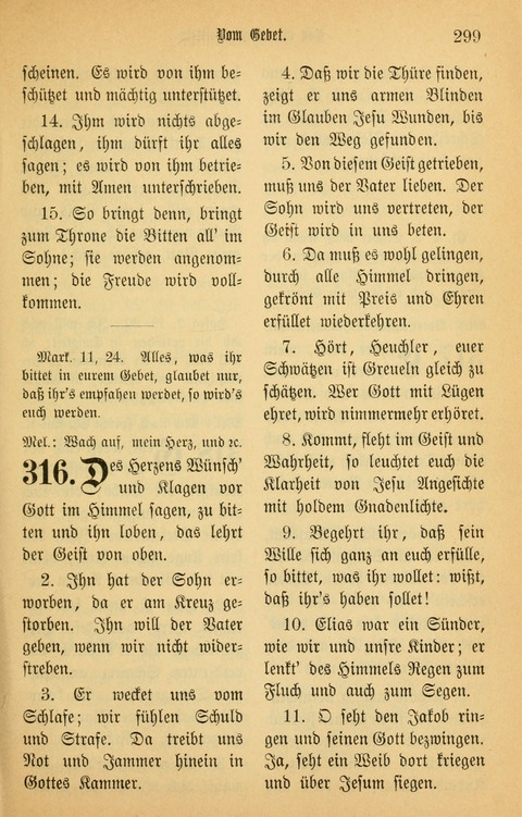 Gesangbuch in Mennoniten-Gemeinden in Kirche und Haus (4th ed.) page 299