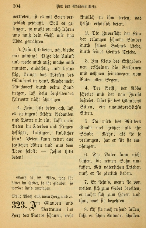 Gesangbuch in Mennoniten-Gemeinden in Kirche und Haus (4th ed.) page 304