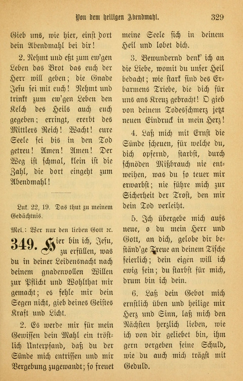 Gesangbuch in Mennoniten-Gemeinden in Kirche und Haus (4th ed.) page 329