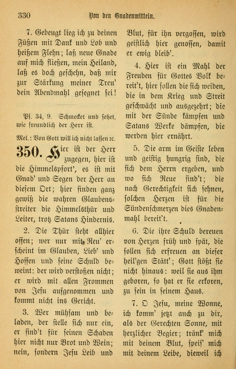 Gesangbuch in Mennoniten-Gemeinden in Kirche und Haus (4th ed.) page 330