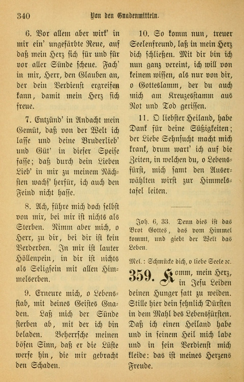 Gesangbuch in Mennoniten-Gemeinden in Kirche und Haus (4th ed.) page 340