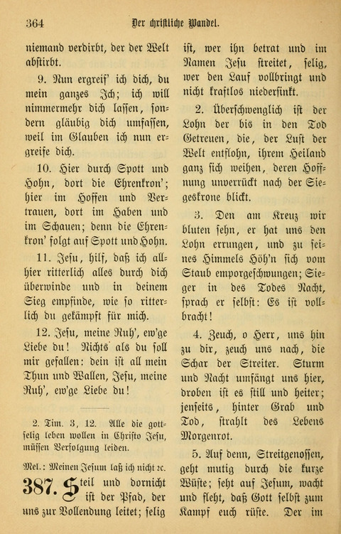 Gesangbuch in Mennoniten-Gemeinden in Kirche und Haus (4th ed.) page 364