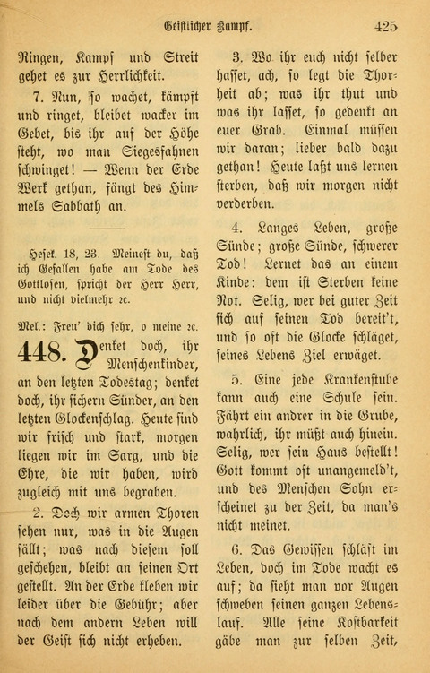 Gesangbuch in Mennoniten-Gemeinden in Kirche und Haus (4th ed.) page 425