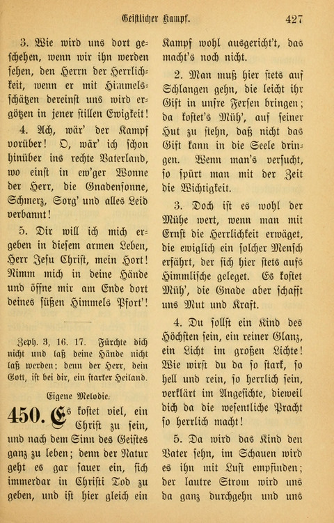 Gesangbuch in Mennoniten-Gemeinden in Kirche und Haus (4th ed.) page 427