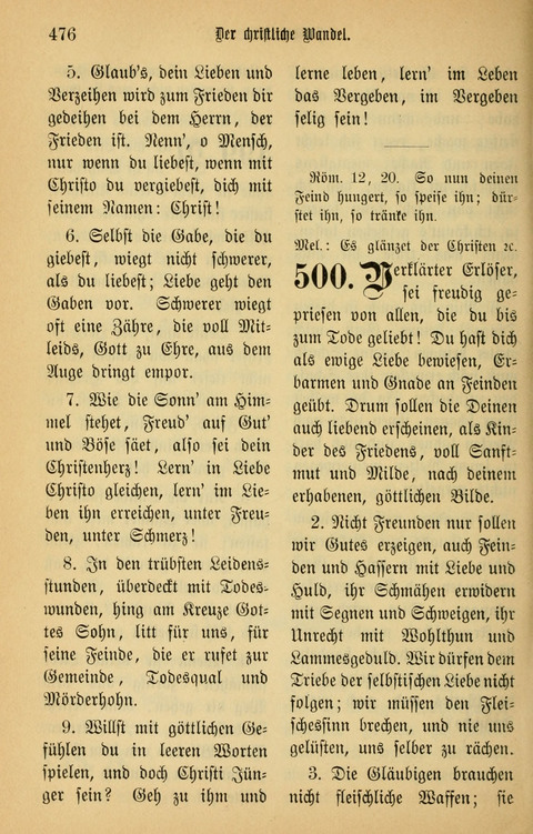 Gesangbuch in Mennoniten-Gemeinden in Kirche und Haus (4th ed.) page 476