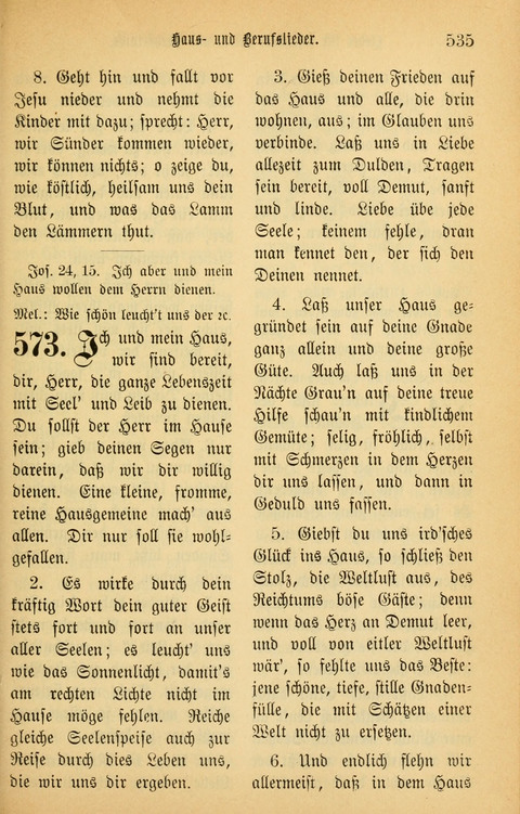 Gesangbuch in Mennoniten-Gemeinden in Kirche und Haus (4th ed.) page 535