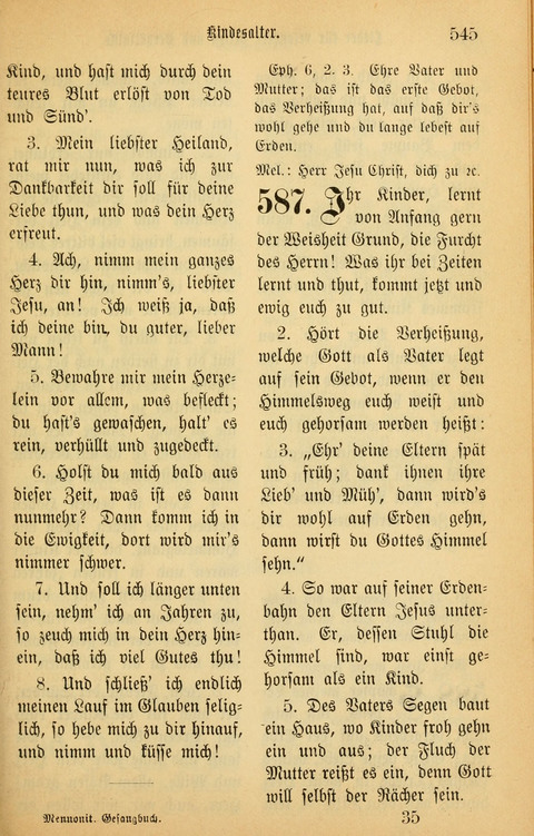 Gesangbuch in Mennoniten-Gemeinden in Kirche und Haus (4th ed.) page 545