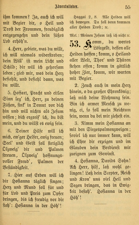 Gesangbuch in Mennoniten-Gemeinden in Kirche und Haus (4th ed.) page 55