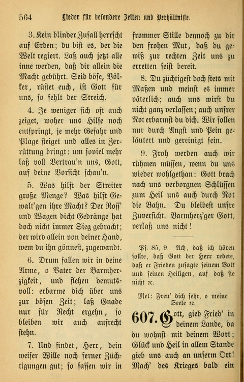 Gesangbuch in Mennoniten-Gemeinden in Kirche und Haus (4th ed.) page 564