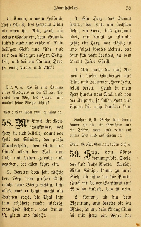 Gesangbuch in Mennoniten-Gemeinden in Kirche und Haus (4th ed.) page 59