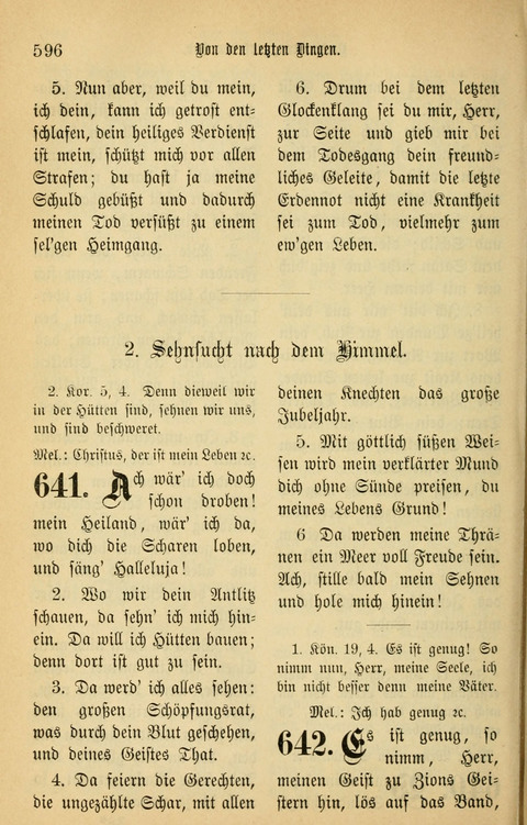 Gesangbuch in Mennoniten-Gemeinden in Kirche und Haus (4th ed.) page 596