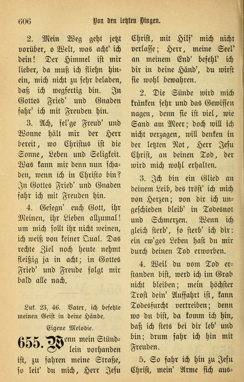 Gesangbuch in Mennoniten-Gemeinden in Kirche und Haus (4th ed.) page 606
