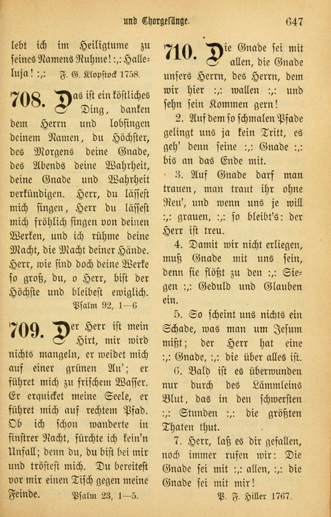 Gesangbuch in Mennoniten-Gemeinden in Kirche und Haus (4th ed.) page 647