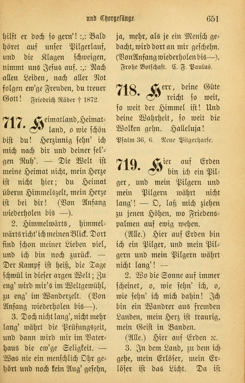 Gesangbuch in Mennoniten-Gemeinden in Kirche und Haus (4th ed.) page 651